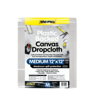 UNI-PRO Plastic Backed Canvas Drop Sheet 12X12